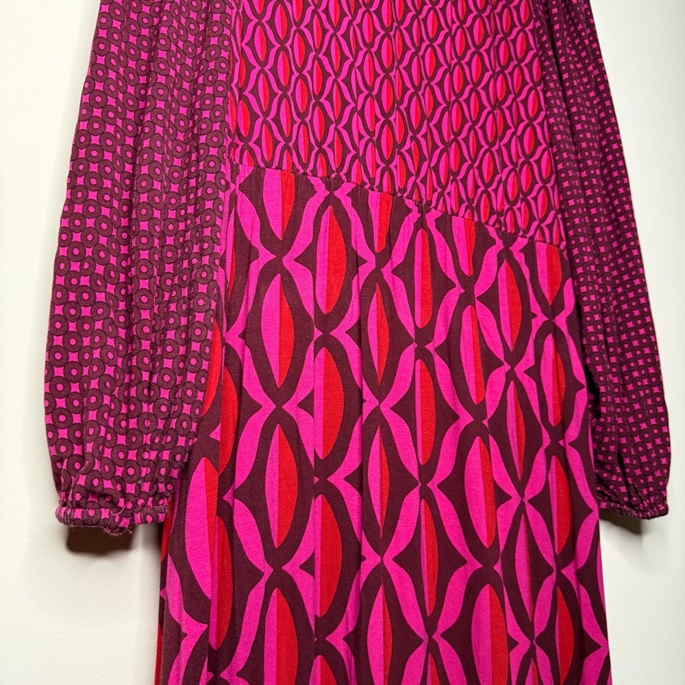 BODEN Jersey Maxi Wrap Dress in Geo Valley - Picture 9 of 11